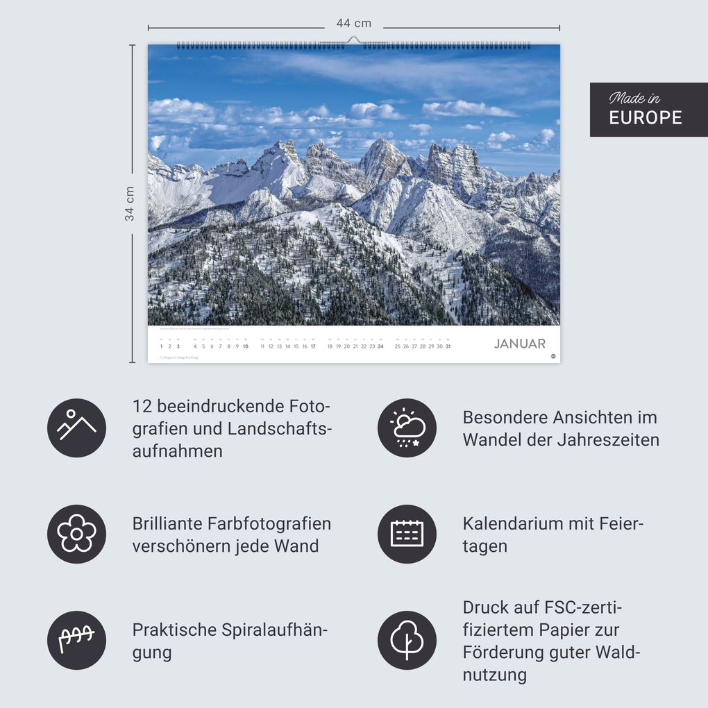 Weitere Ansicht: Faszination Alpen Posterkalender 2027