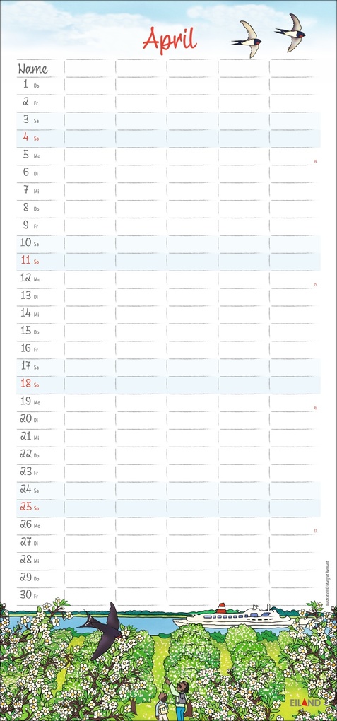 Weitere Ansicht: Der Hamburger Familienplaner 2027 - Margret Bernard