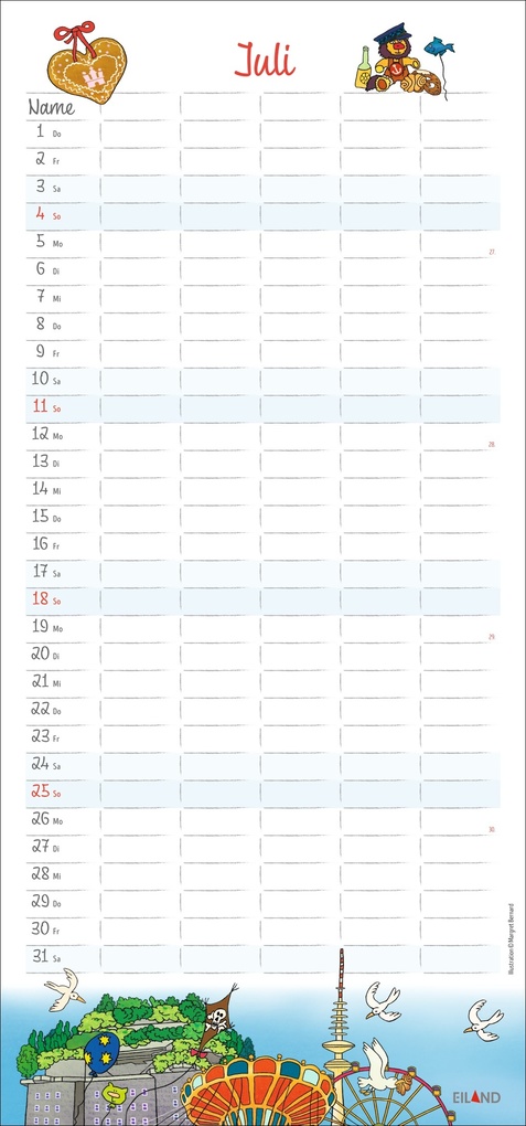 Weitere Ansicht: Der Hamburger Familienplaner 2027 - Margret Bernard
