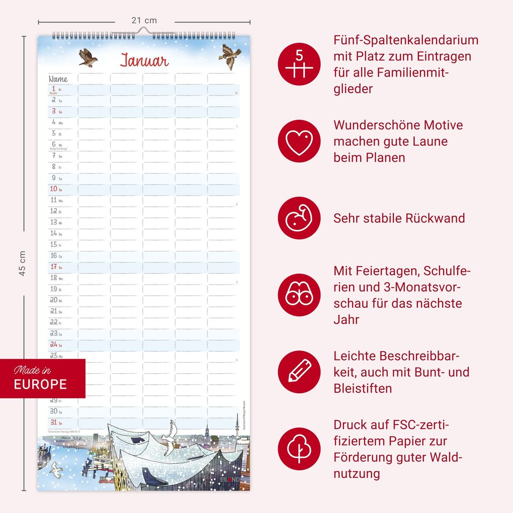 Weitere Ansicht: Der Hamburger Familienplaner 2027 - Margret Bernard