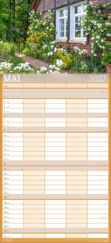 Weitere Ansicht: Garten Familienplaner 2027