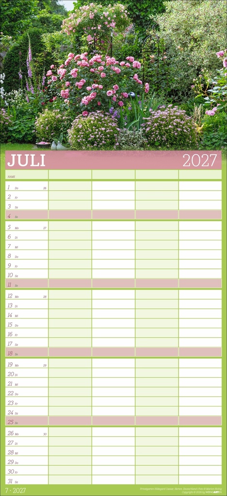 Weitere Ansicht: Garten Familienplaner 2027