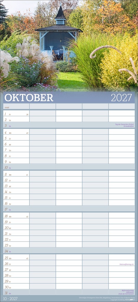 Weitere Ansicht: Garten Familienplaner 2027