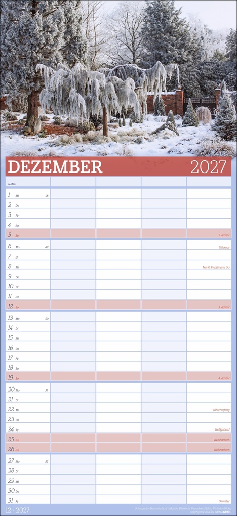 Weitere Ansicht: Garten Familienplaner 2027