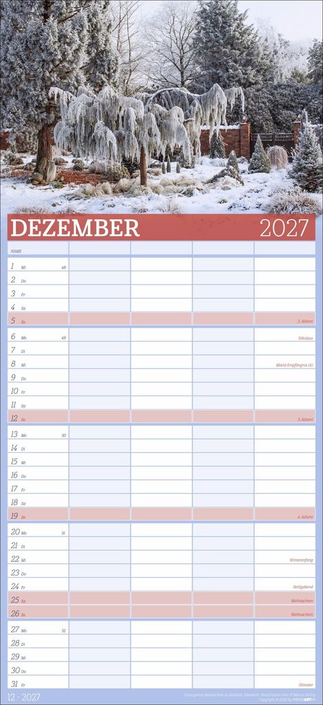 Weitere Ansicht: Garten Familienplaner 2027