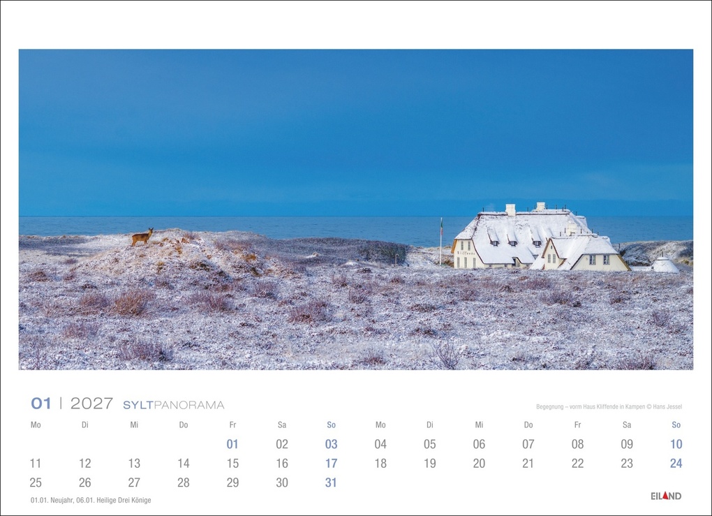 Weitere Ansicht: Sylt Panorama-Postkartenkalender 2027 - Hans Jessel