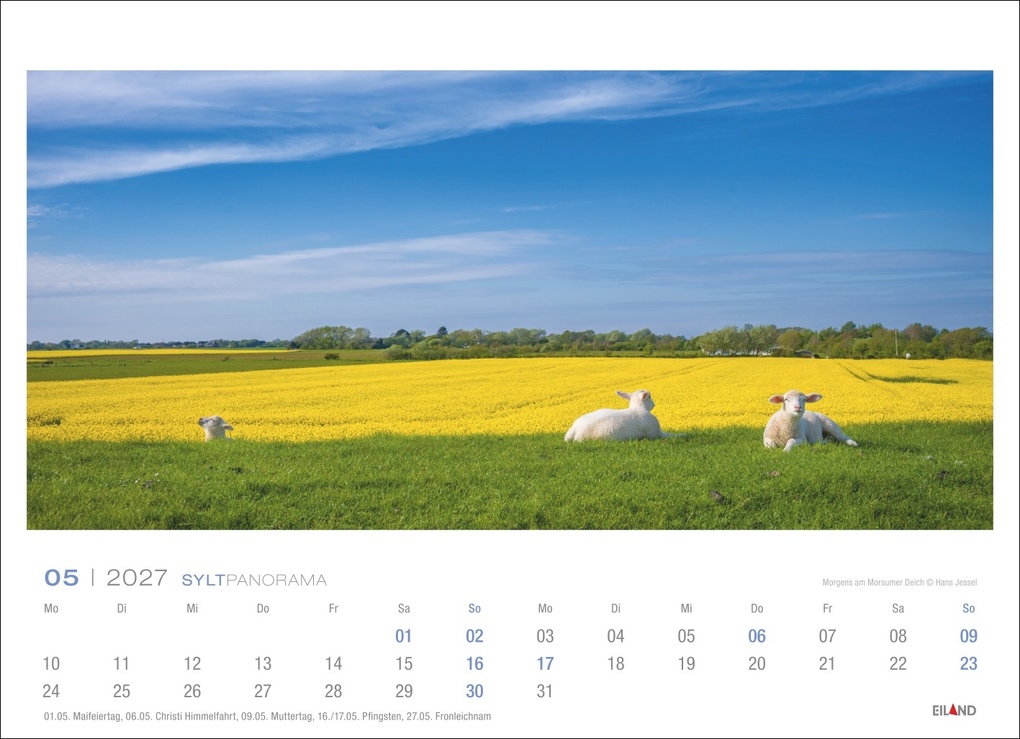 Weitere Ansicht: Sylt Panorama-Postkartenkalender 2027 - Hans Jessel