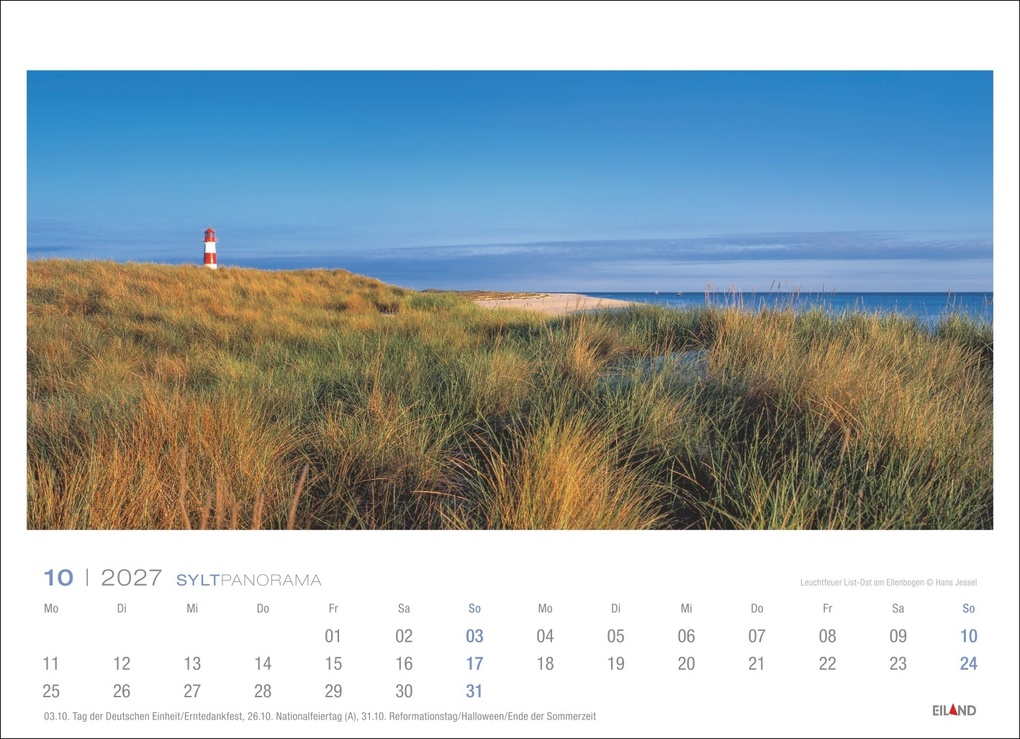 Weitere Ansicht: Sylt Panorama-Postkartenkalender 2027 - Hans Jessel
