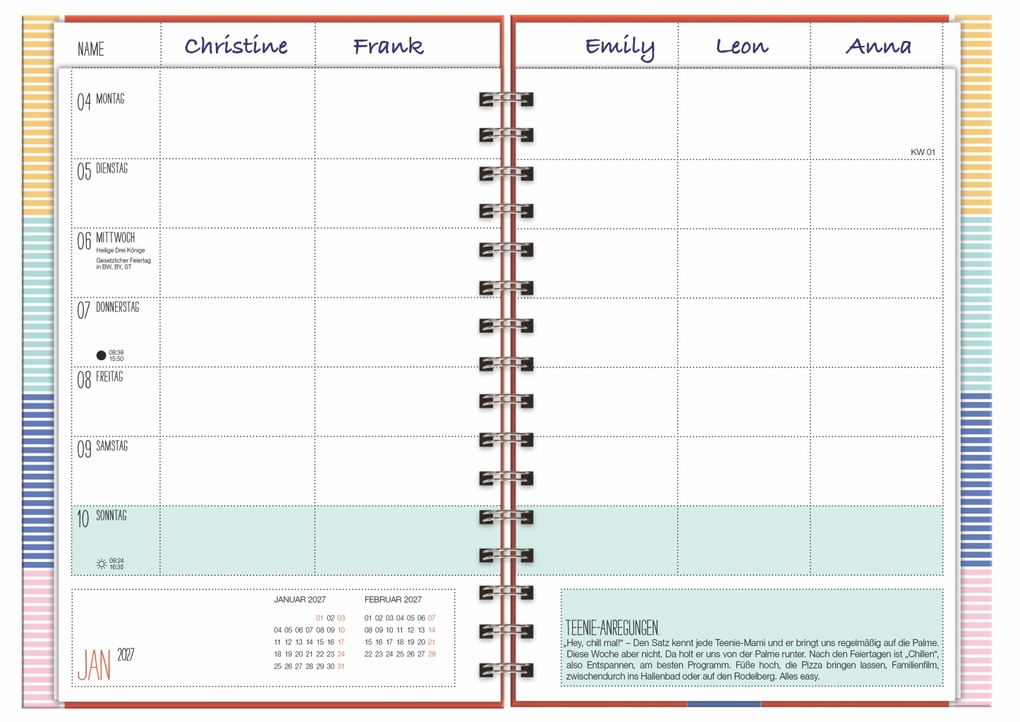 Weitere Ansicht: Mama AG Familienplaner Buch A5 2027