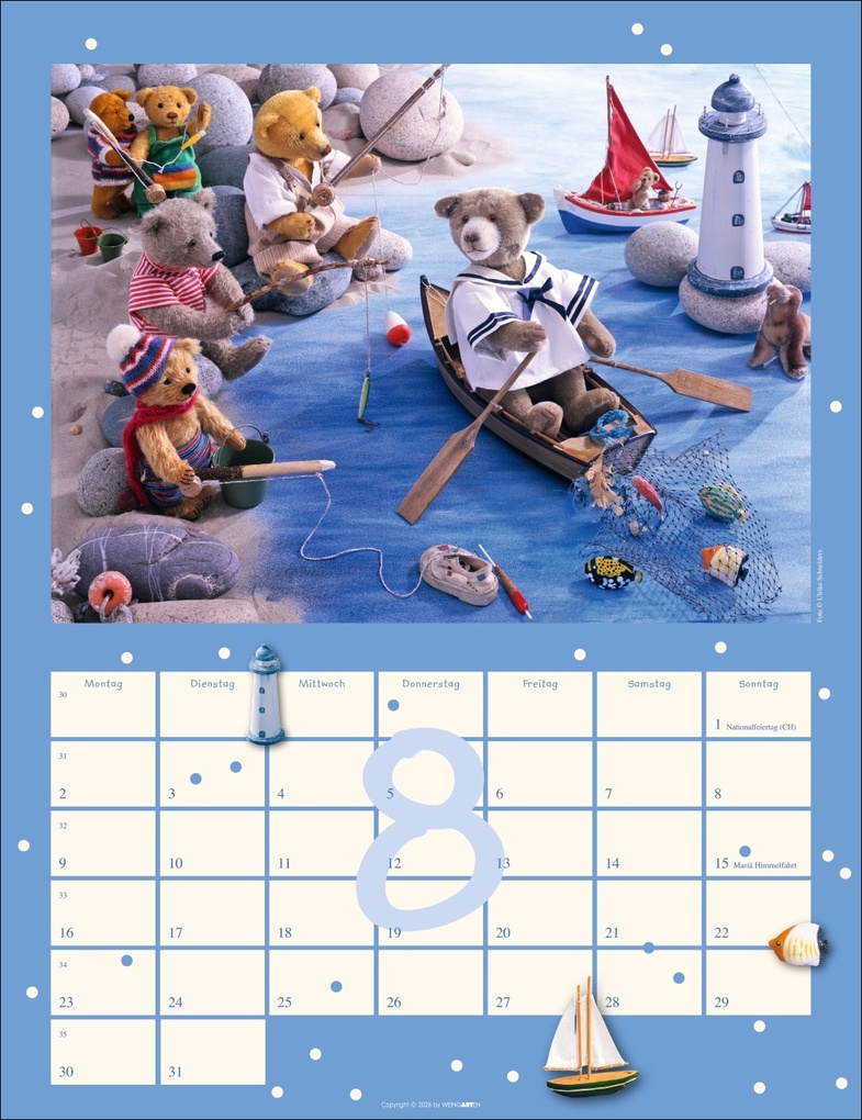 Weitere Ansicht: Teddybären Kalender 2027 | Gisela Hofmann