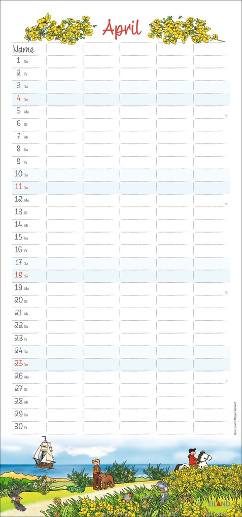 Weitere Ansicht: An der Waterkant Familienplaner 2027 - Margret Bernard