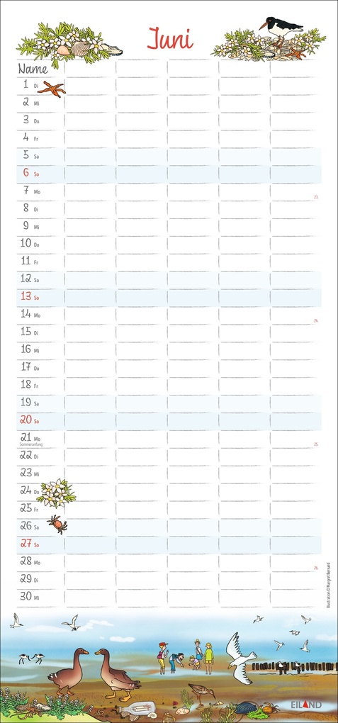 Weitere Ansicht: An der Waterkant Familienplaner 2027 - Margret Bernard