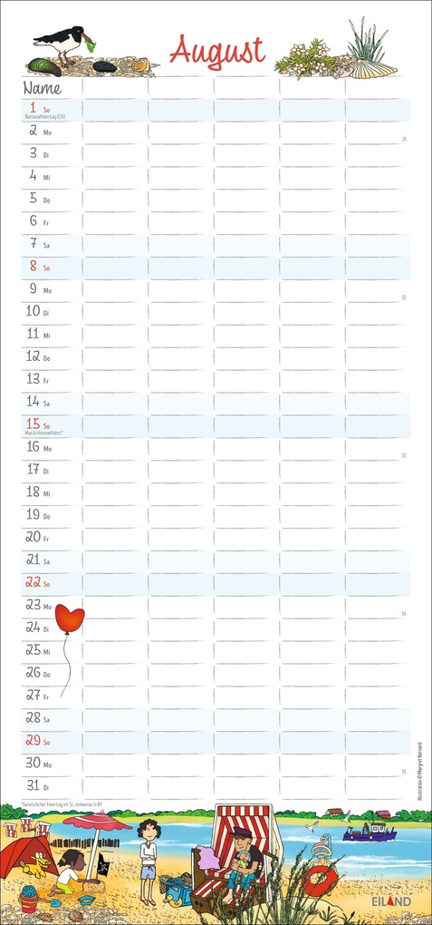 Weitere Ansicht: An der Waterkant Familienplaner 2027 - Margret Bernard