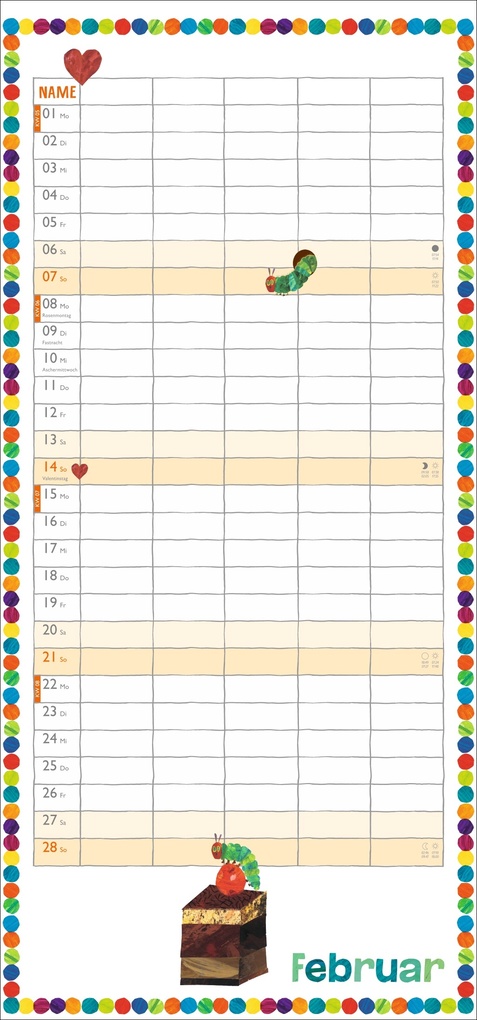 Weitere Ansicht: Die kleine Raupe Nimmersatt Familienplaner 2027 | Eric Carle