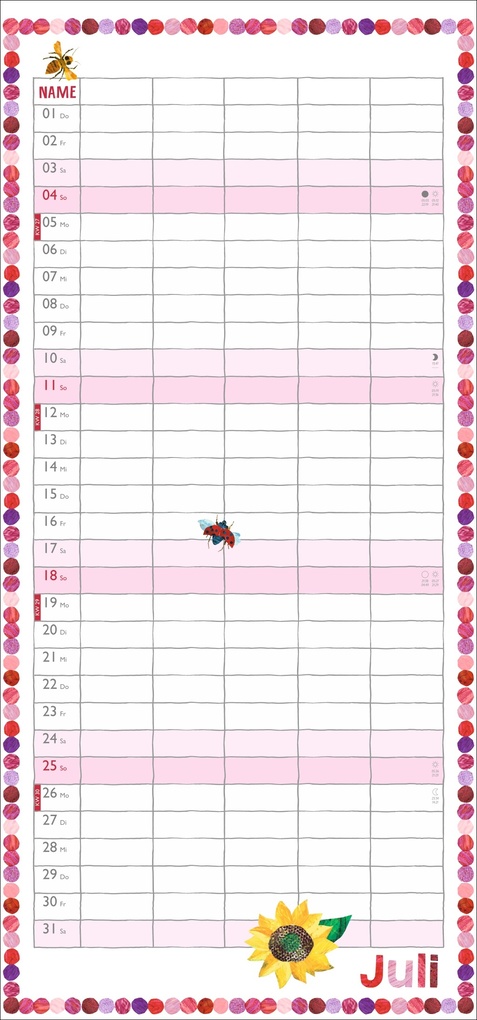 Weitere Ansicht: Die kleine Raupe Nimmersatt Familienplaner 2027 | Eric Carle