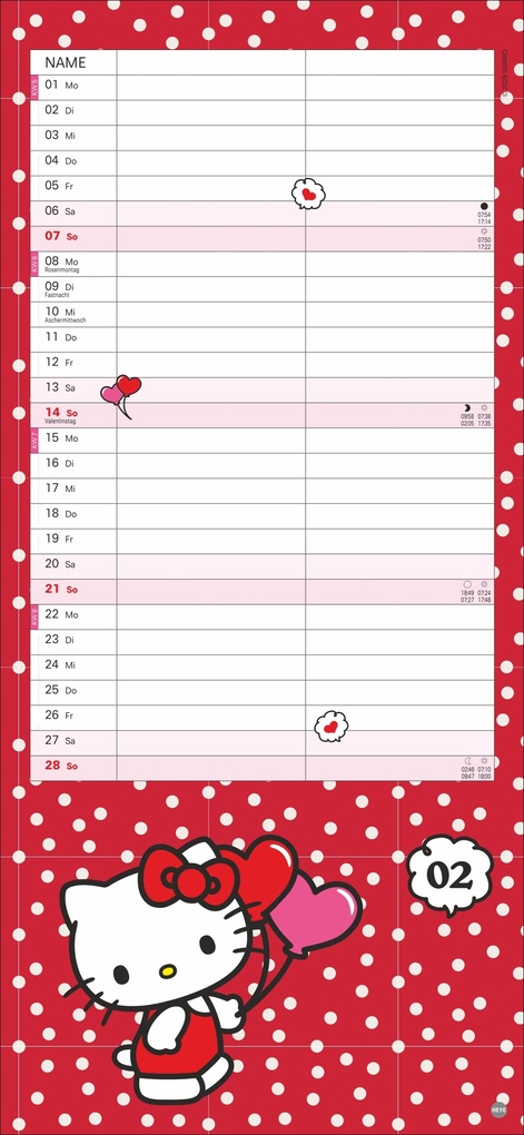 Weitere Ansicht: Hello Kitty Planer für zwei 2027