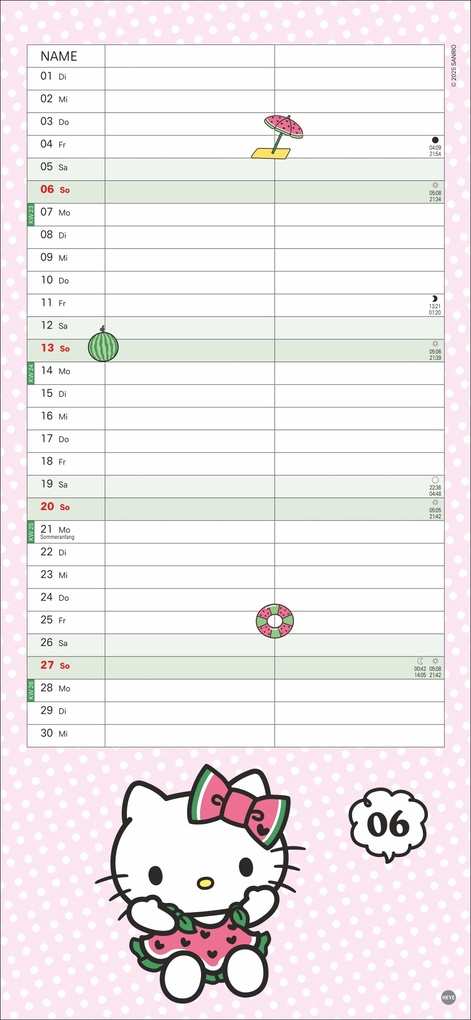 Weitere Ansicht: Hello Kitty Planer für zwei 2027
