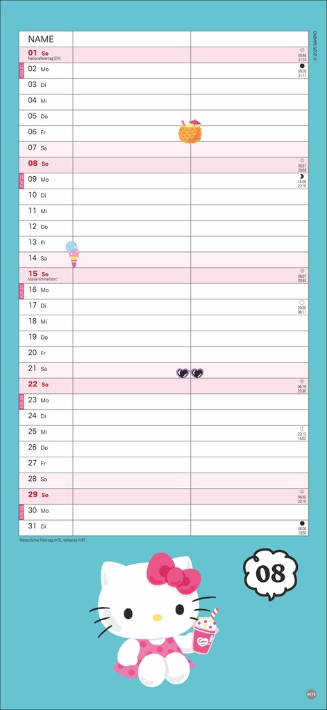 Weitere Ansicht: Hello Kitty Planer für zwei 2027