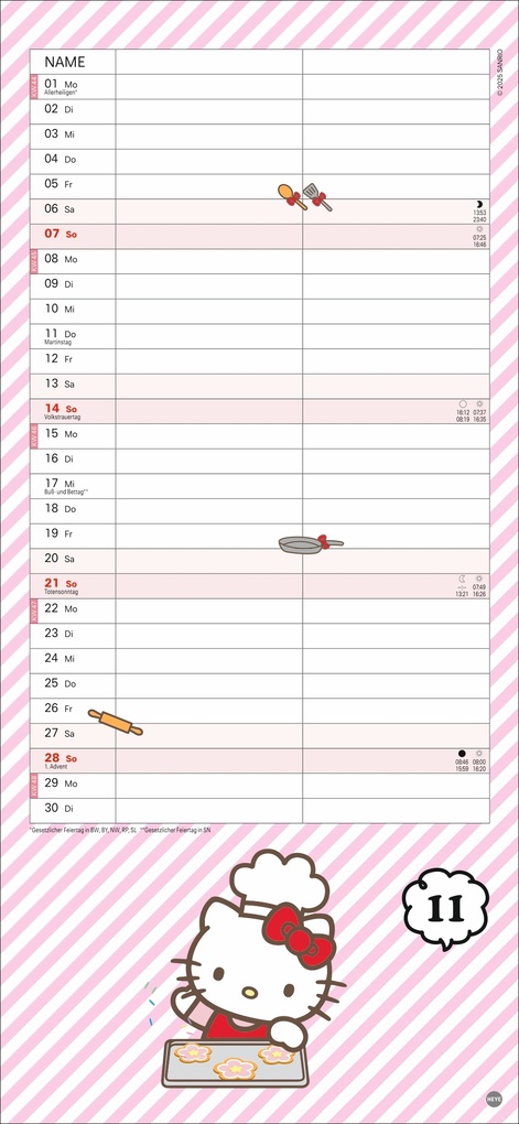Weitere Ansicht: Hello Kitty Planer für zwei 2027