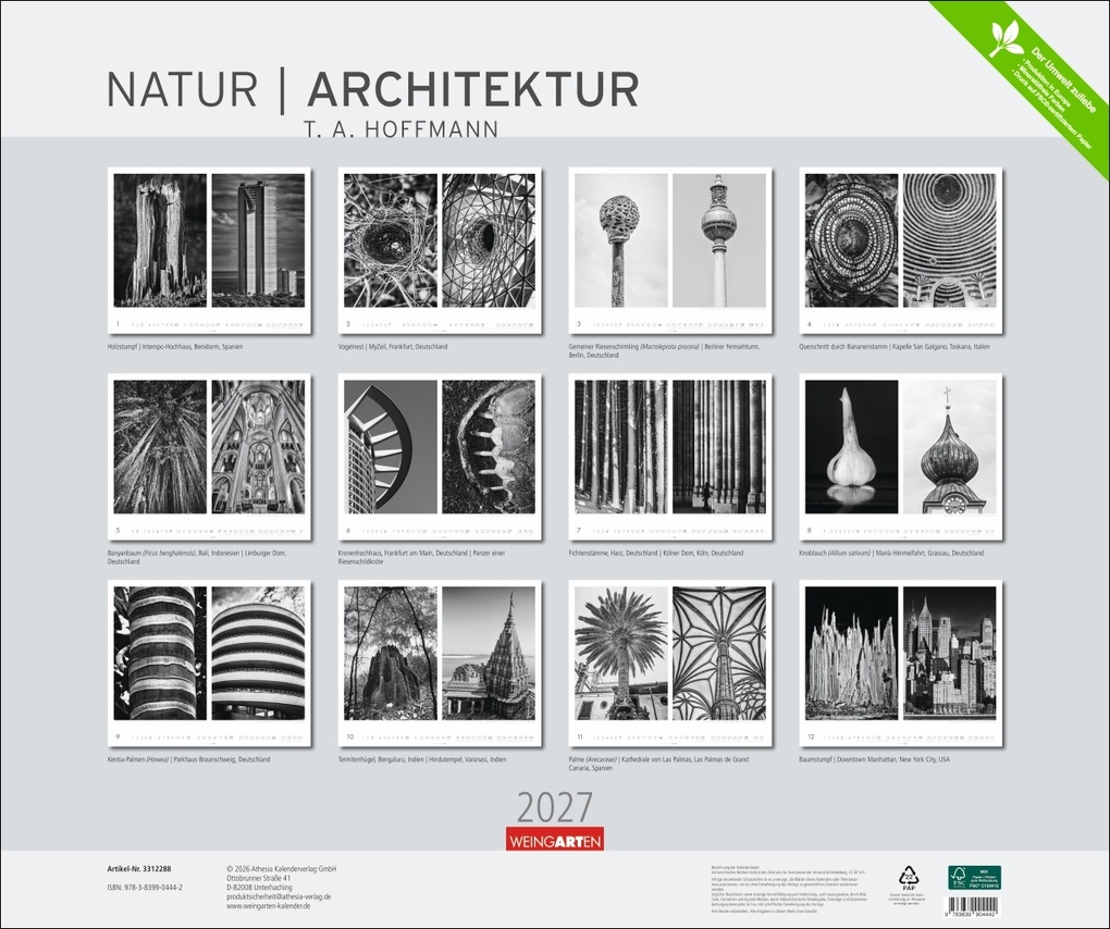 Weitere Ansicht: Natur - Architektur Kalender 2027