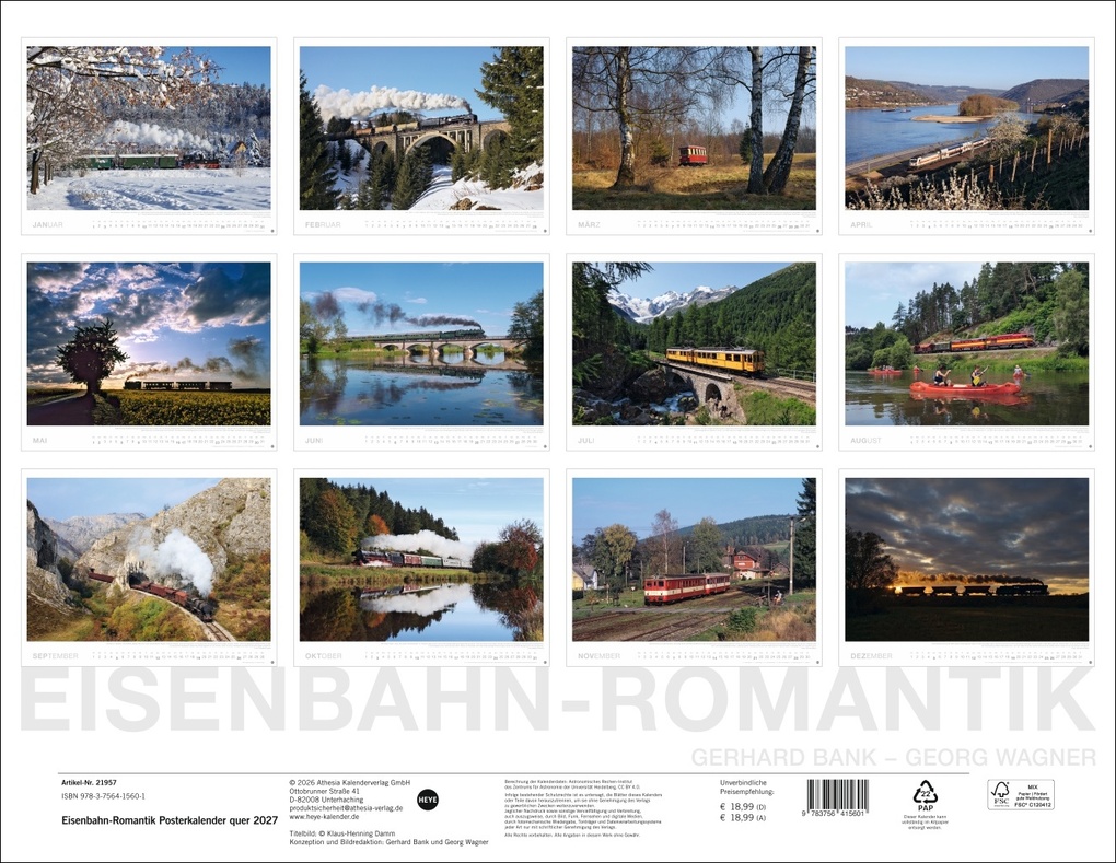 Weitere Ansicht: Eisenbahn-Romantik Posterkalender 2027