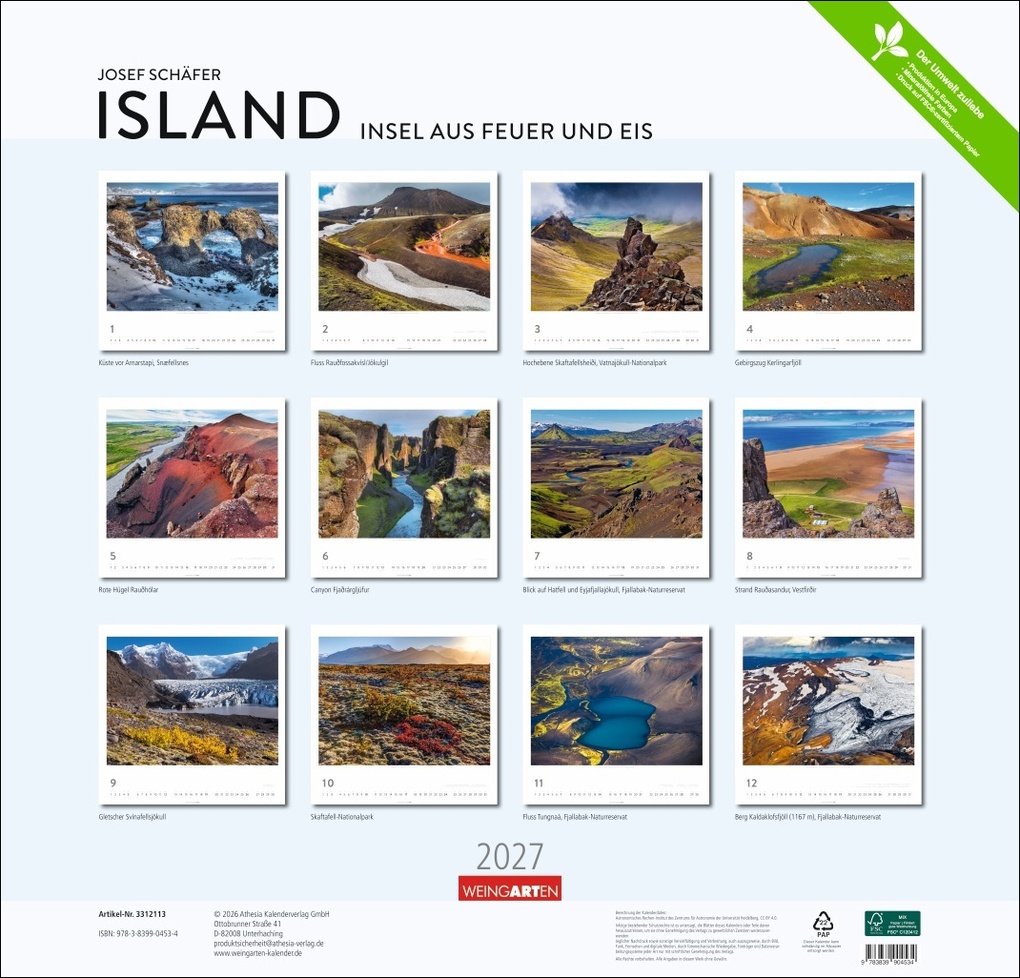 Weitere Ansicht: Island Kalender 2027 - Insel aus Feuer und Eis