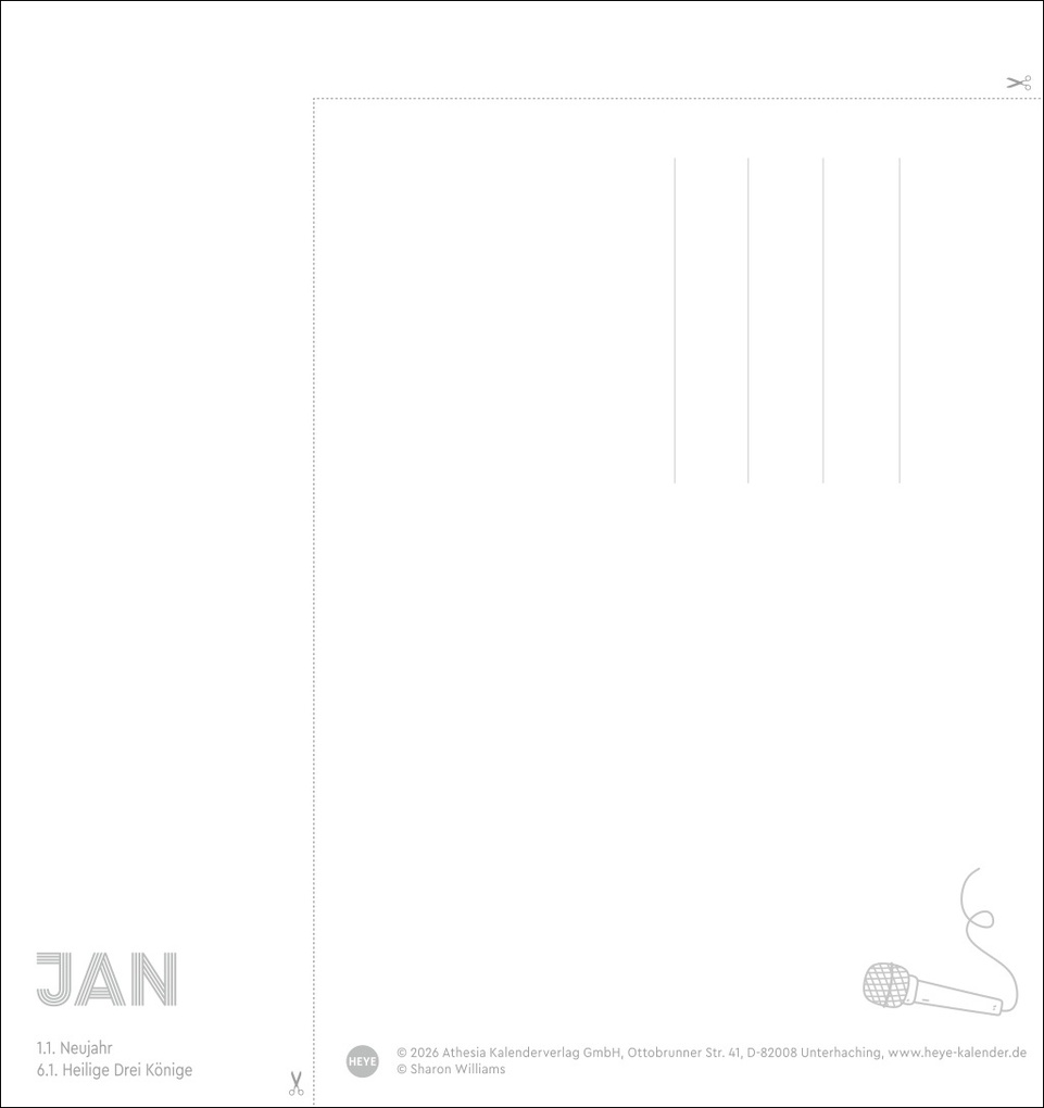 Weitere Ansicht: Taylor Postkartenkalender 2027