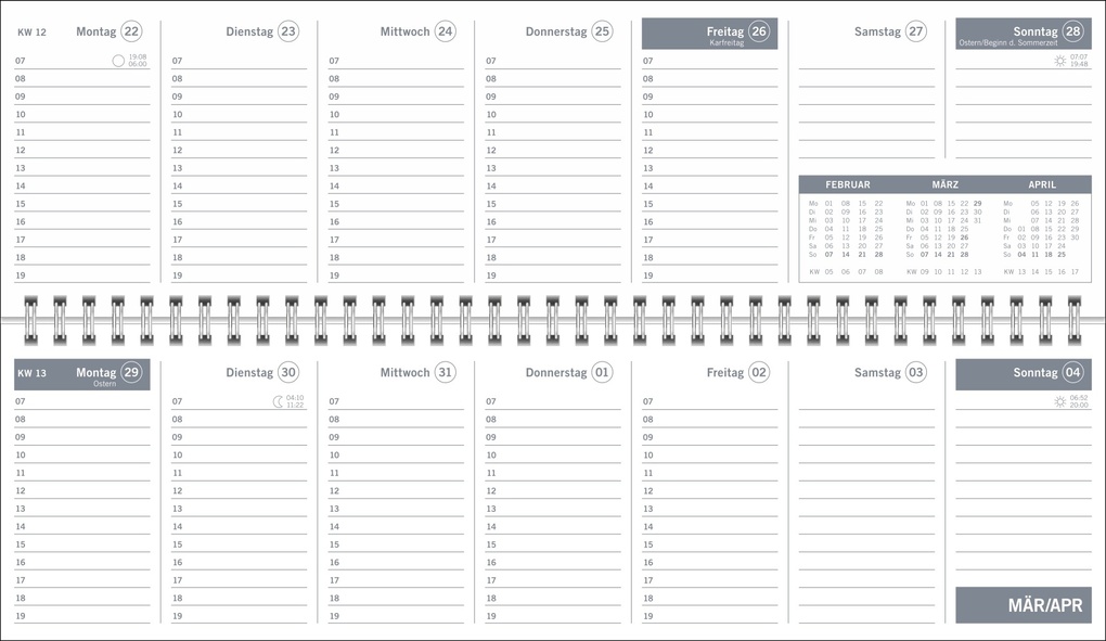 Weitere Ansicht: times&more Petrol Wochenquerplaner 2027