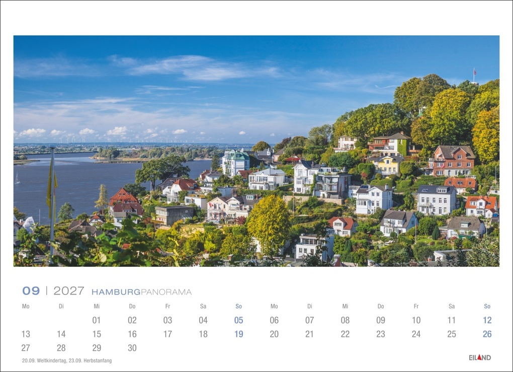 Weitere Ansicht: Hamburg Panorama-Postkartenkalender 2027