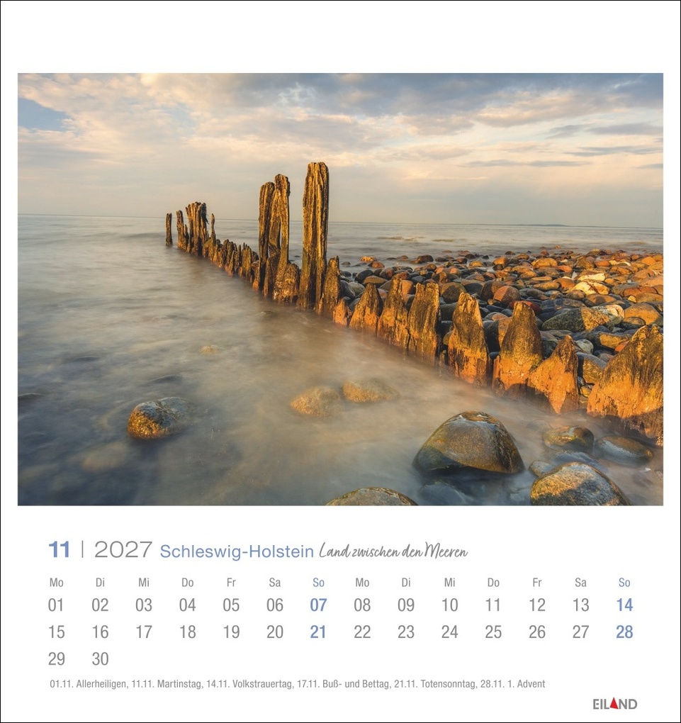 Weitere Ansicht: Schleswig-Holstein Postkartenkalender 2027 - Land zwischen den Meeren