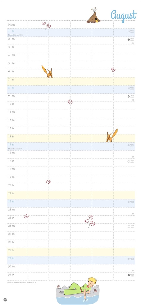 Weitere Ansicht: Der Kleine Prinz Familienplaner 2027