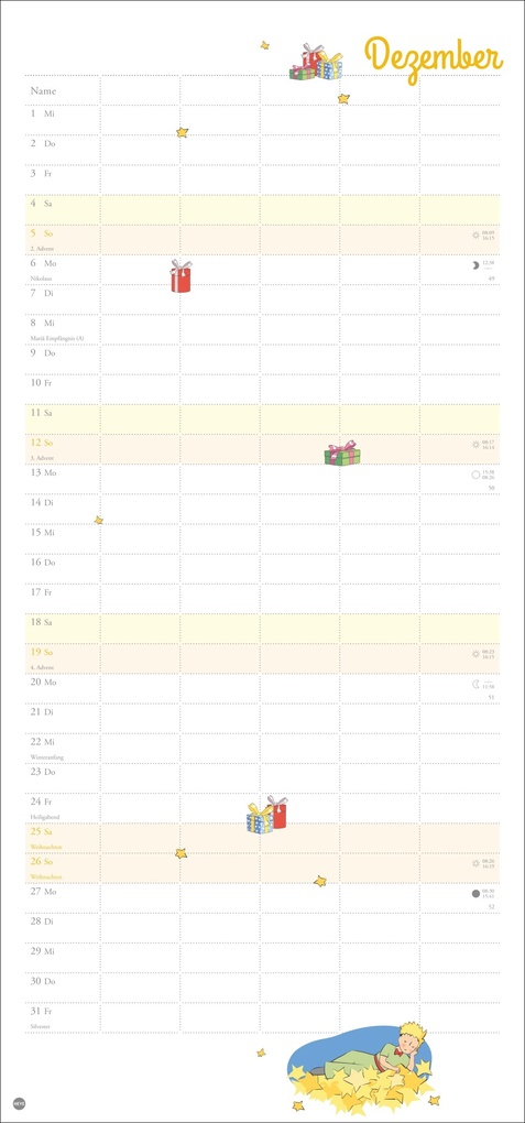 Weitere Ansicht: Der Kleine Prinz Familienplaner 2027