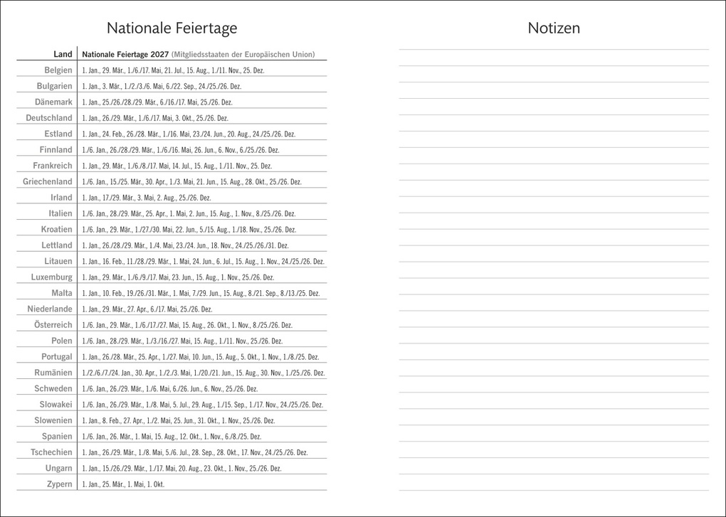 Weitere Ansicht: Kalenderbuch A6 gelb 2027