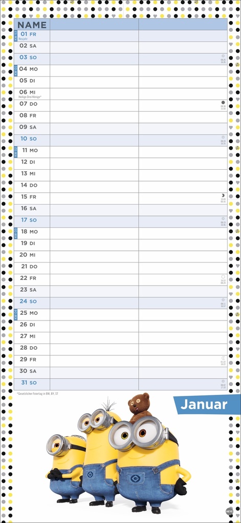 Weitere Ansicht: Minions Planer für zwei 2027