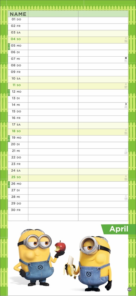 Weitere Ansicht: Minions Planer für zwei 2027