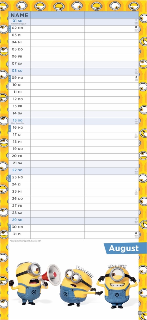 Weitere Ansicht: Minions Planer für zwei 2027