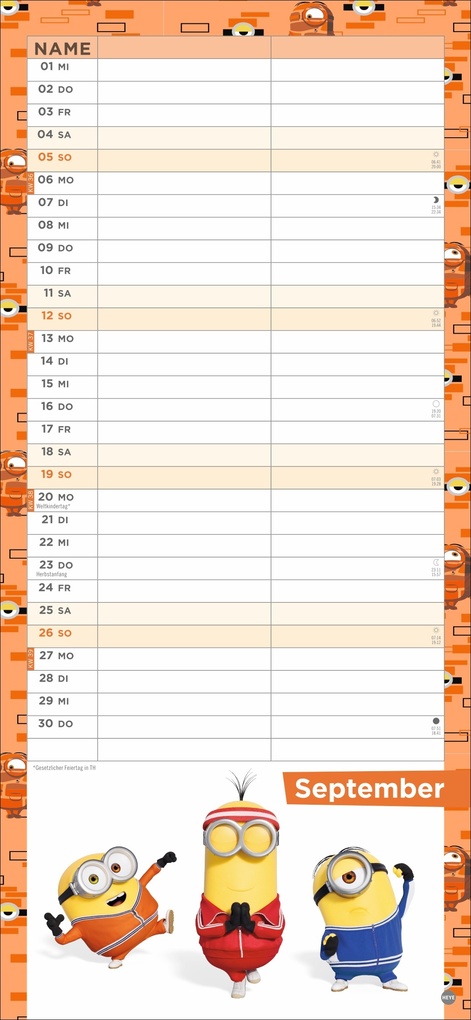 Weitere Ansicht: Minions Planer für zwei 2027