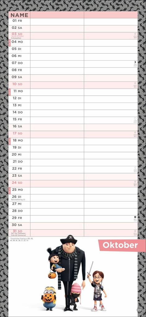 Weitere Ansicht: Minions Planer für zwei 2027