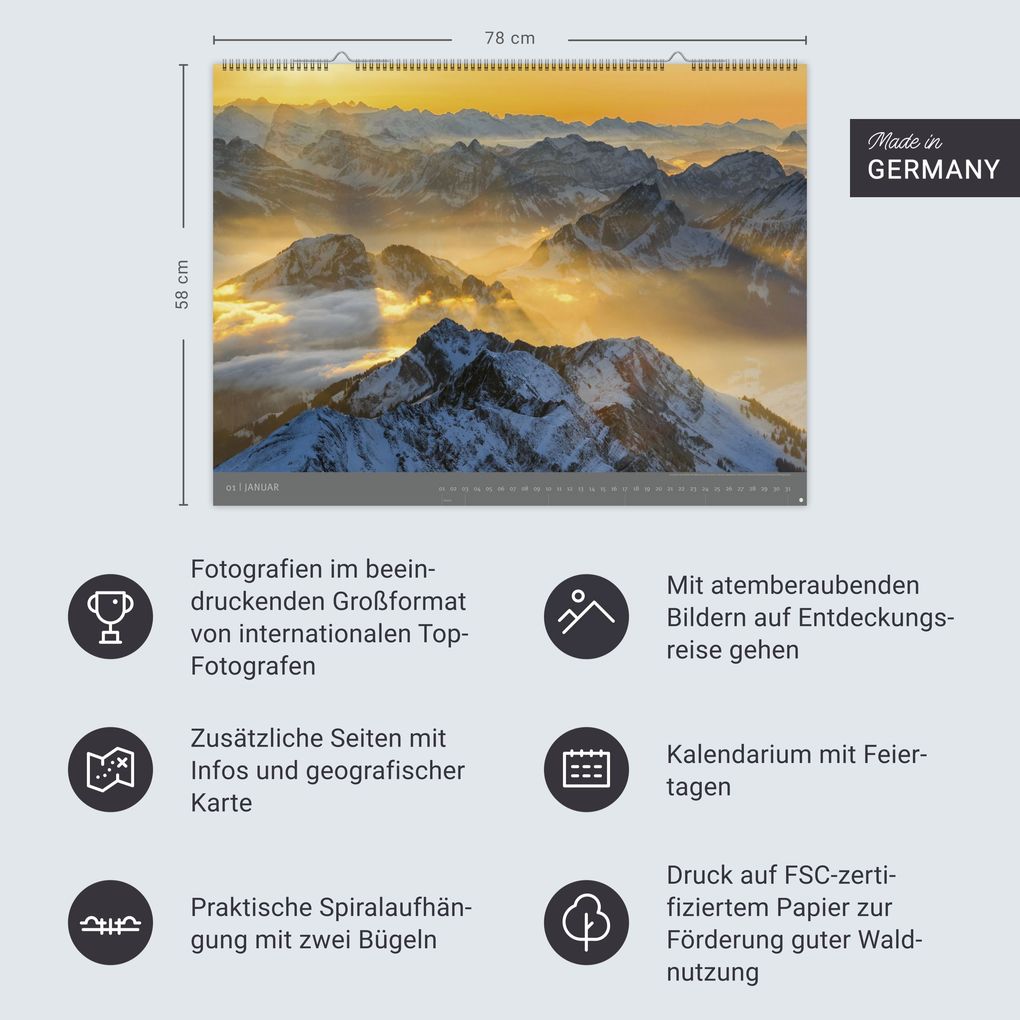 Weitere Ansicht: Naturwunder Europas - Edition Alexander von Humboldt Kalender 2027