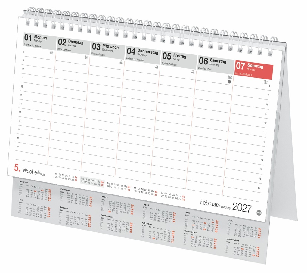 Weitere Ansicht: Schreibtischkalender Österreich groß 2027