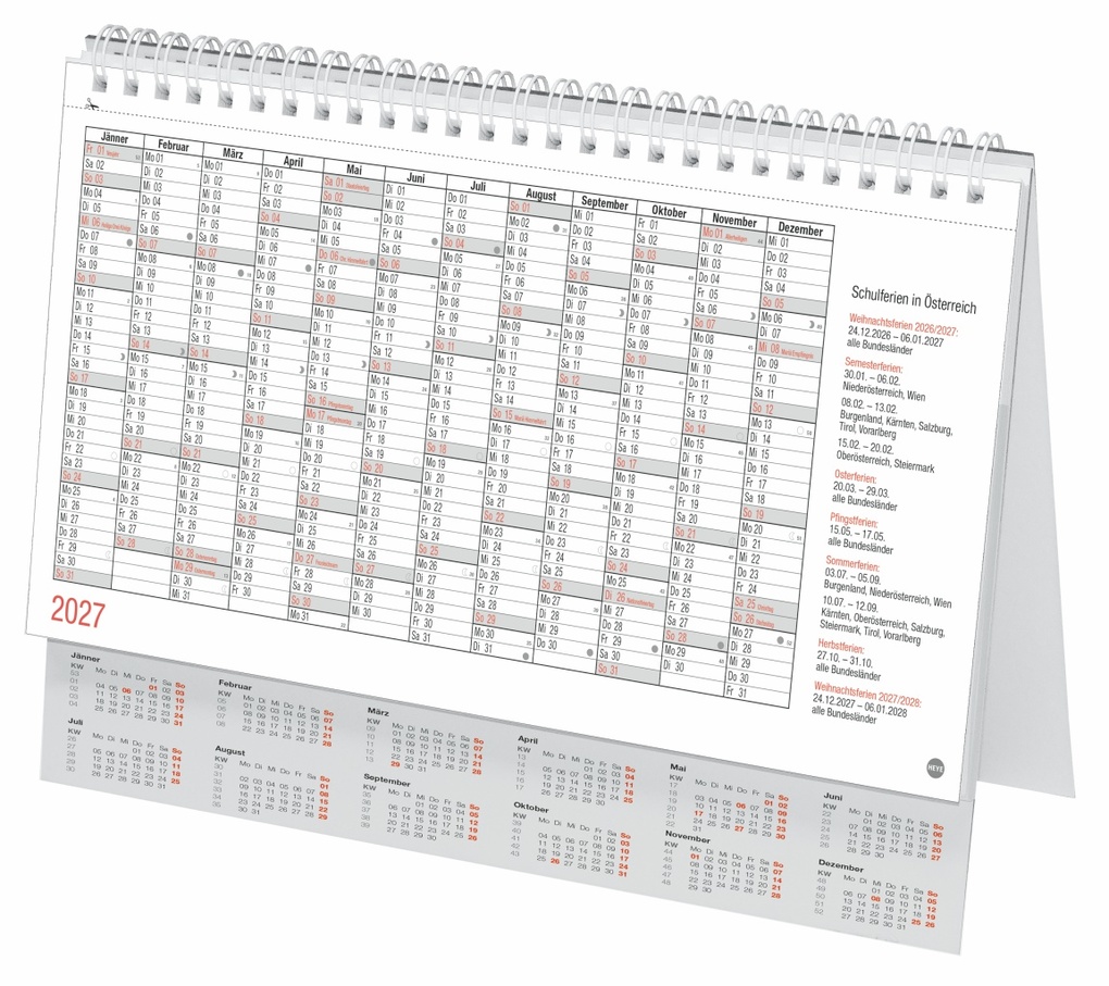 Weitere Ansicht: Schreibtischkalender Österreich groß 2027