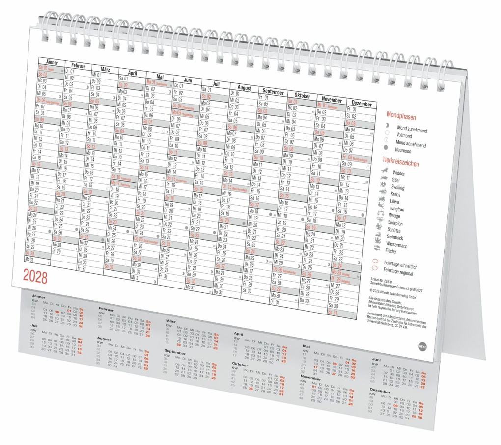 Weitere Ansicht: Schreibtischkalender Österreich groß 2027
