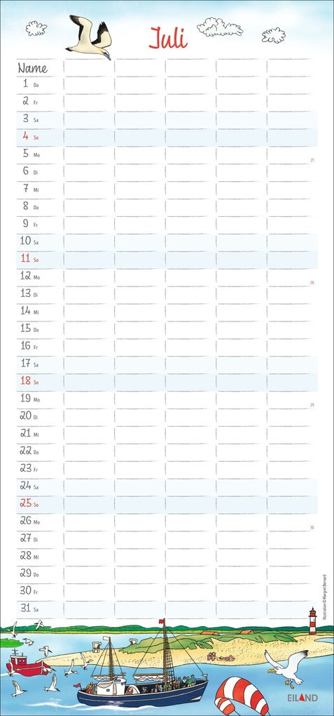 Weitere Ansicht: Der Sylter Familienplaner 2027 - Margret Bernard