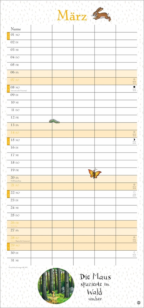 Weitere Ansicht: Der Grüffelo Familienplaner 2027 | Julia Donaldson