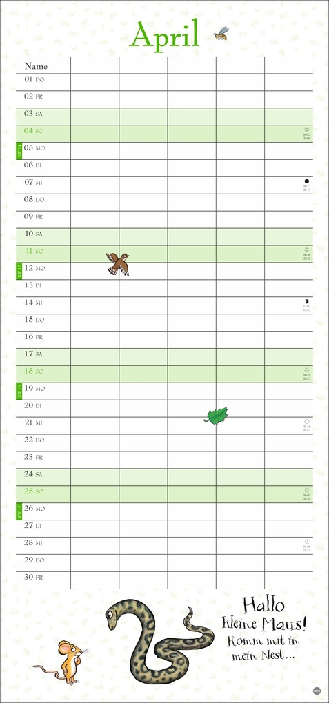 Weitere Ansicht: Der Grüffelo Familienplaner 2027 | Julia Donaldson
