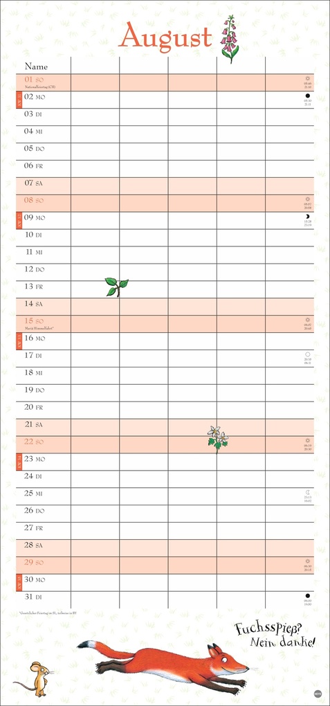 Weitere Ansicht: Der Grüffelo Familienplaner 2027 | Julia Donaldson