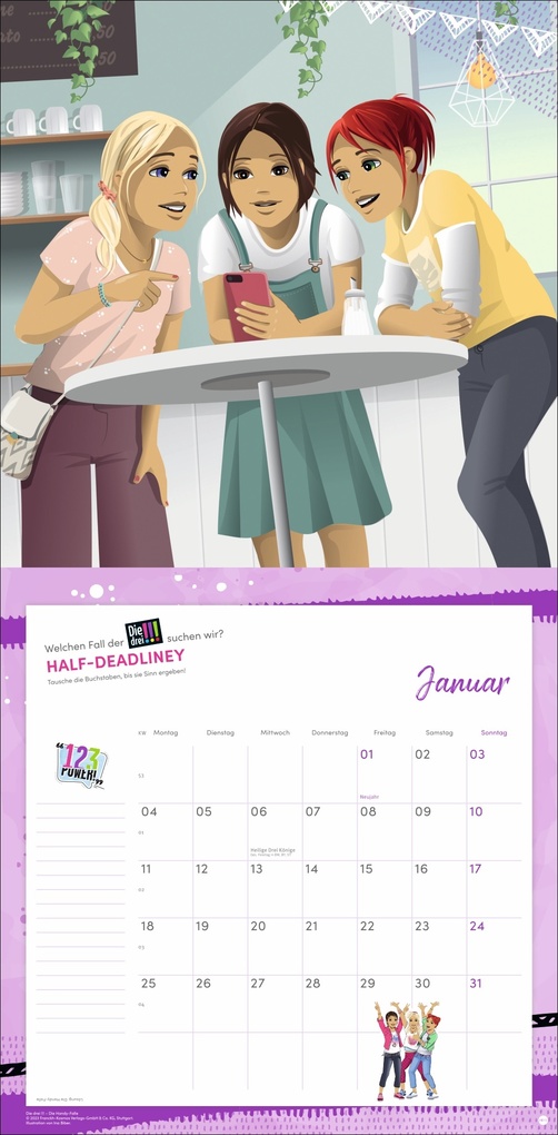 Weitere Ansicht: Die drei !!! Broschurkalender 2027