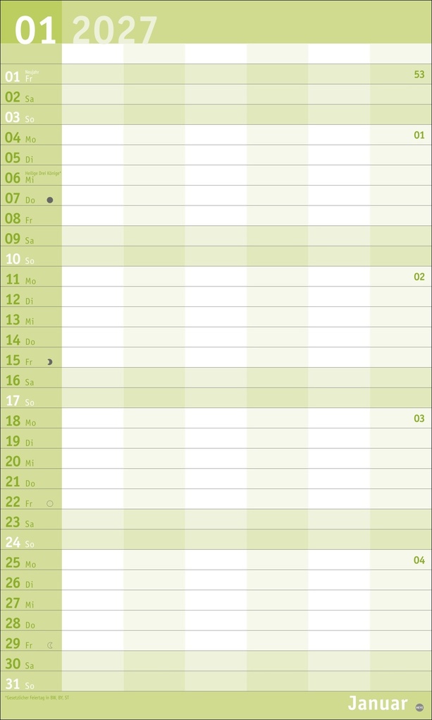 Weitere Ansicht: Basic Familienplaner XL 2027