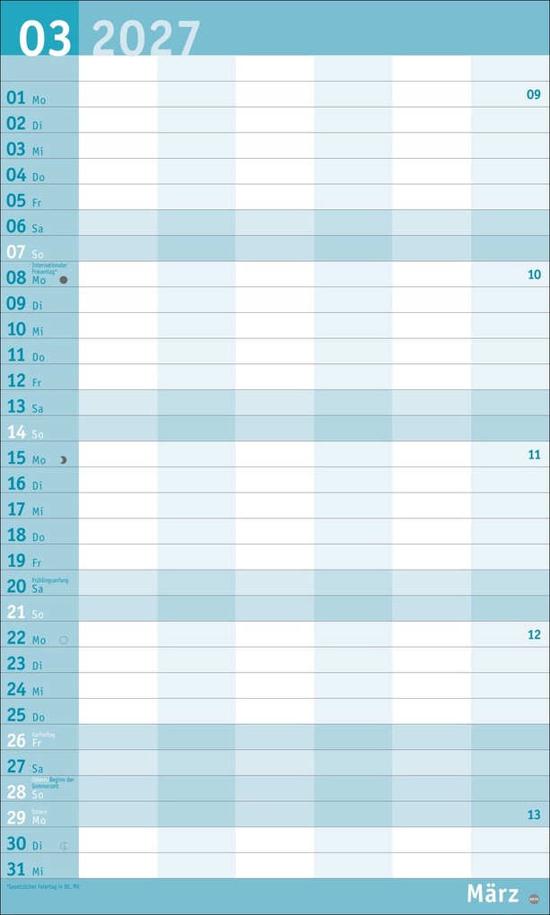 Weitere Ansicht: Basic Familienplaner XL 2027