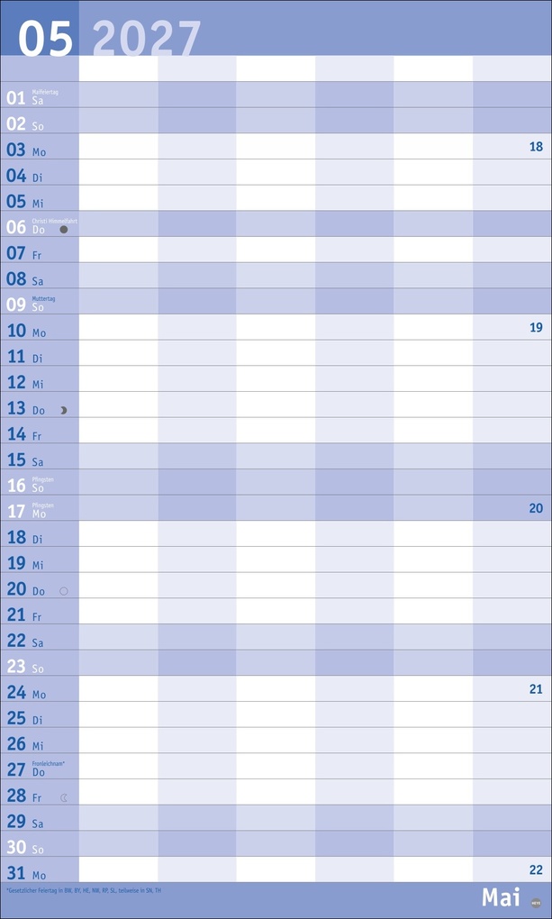 Weitere Ansicht: Basic Familienplaner XL 2027